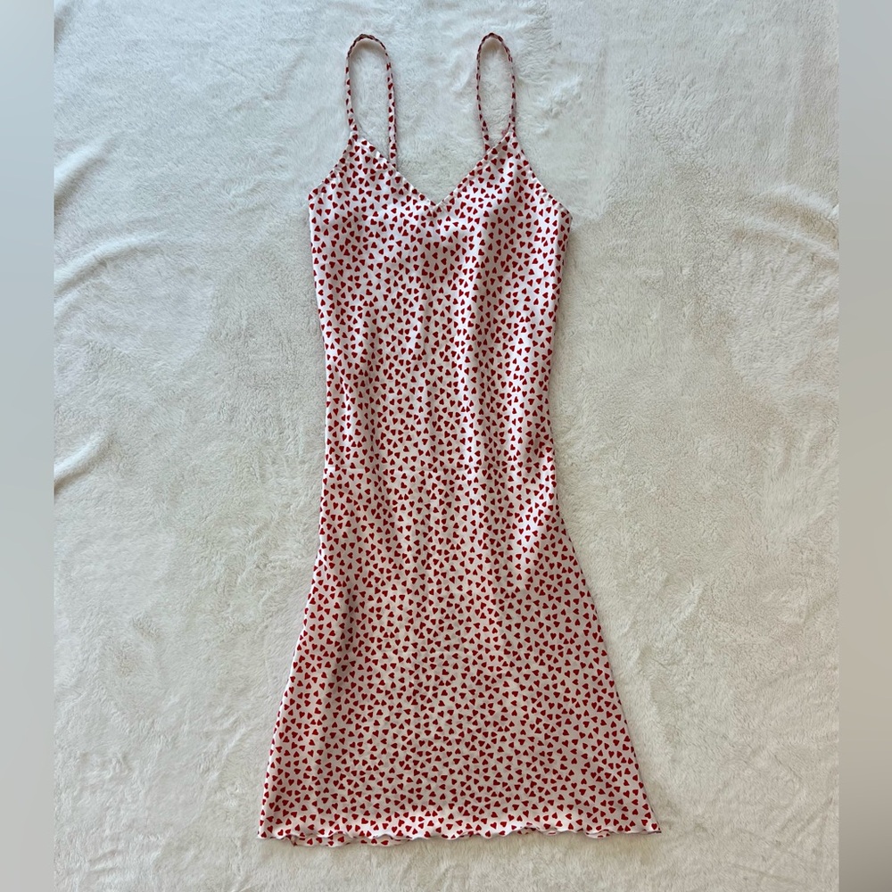 Heart themed satin dress by Trashy Made in USA
